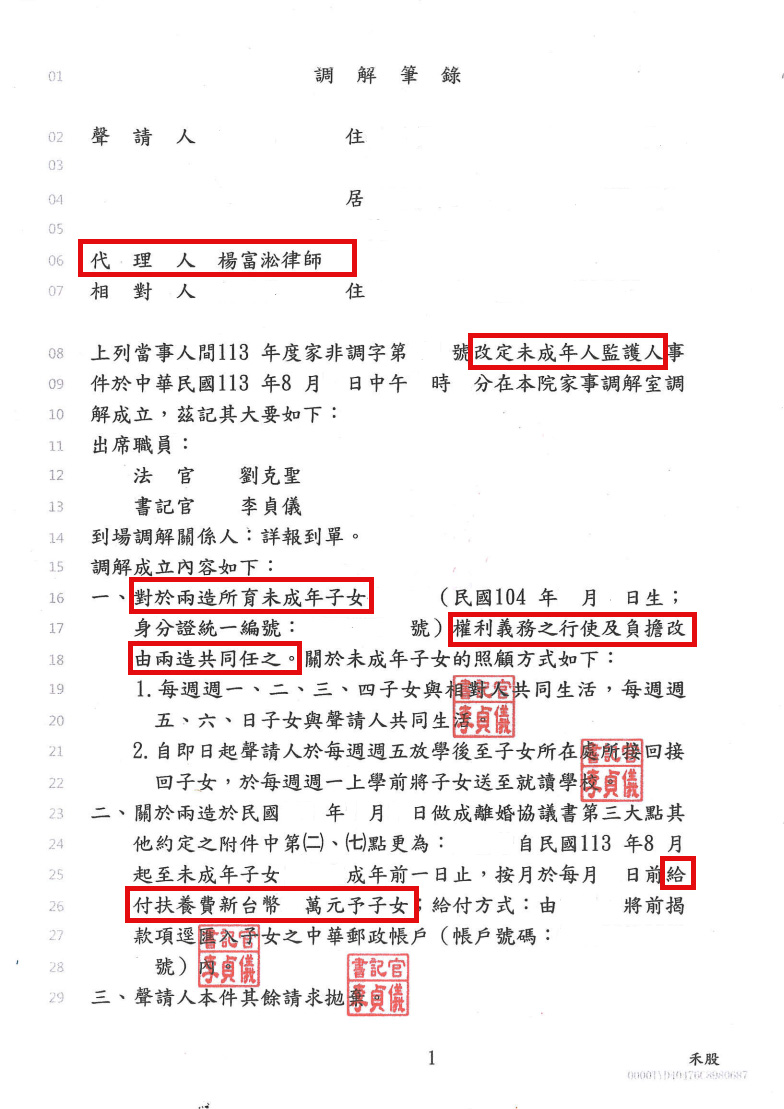 爭取小孩親權、監護權|小孩扶養費【勝訴】2