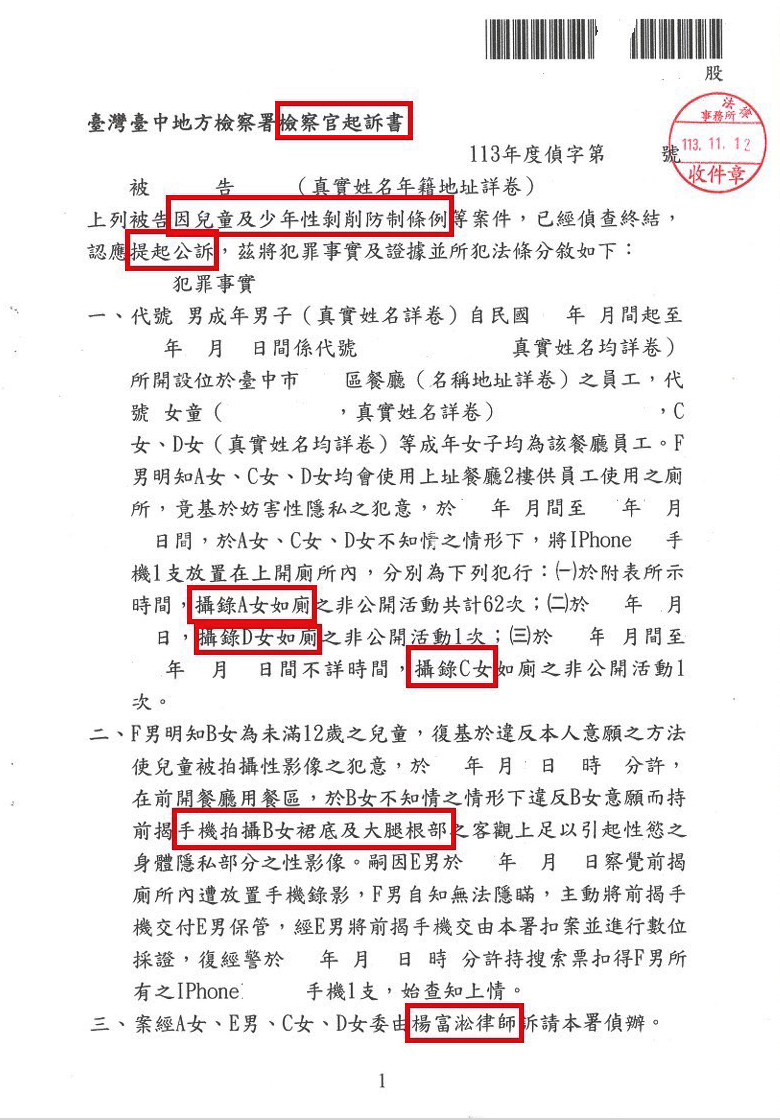 20241226 遭偷拍？成功讓檢察官正式起訴！